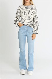 AJE Elyse Knit Jumper Grey