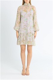 Alemais Marta Silk Crinkle Mini Dress No Belt