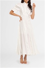 Alemais Star Lace Spliced Dress High Neck
