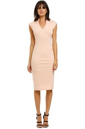 Alexia-Admor-Katrina-V-Neck-Midi-Dress-Blush-Front