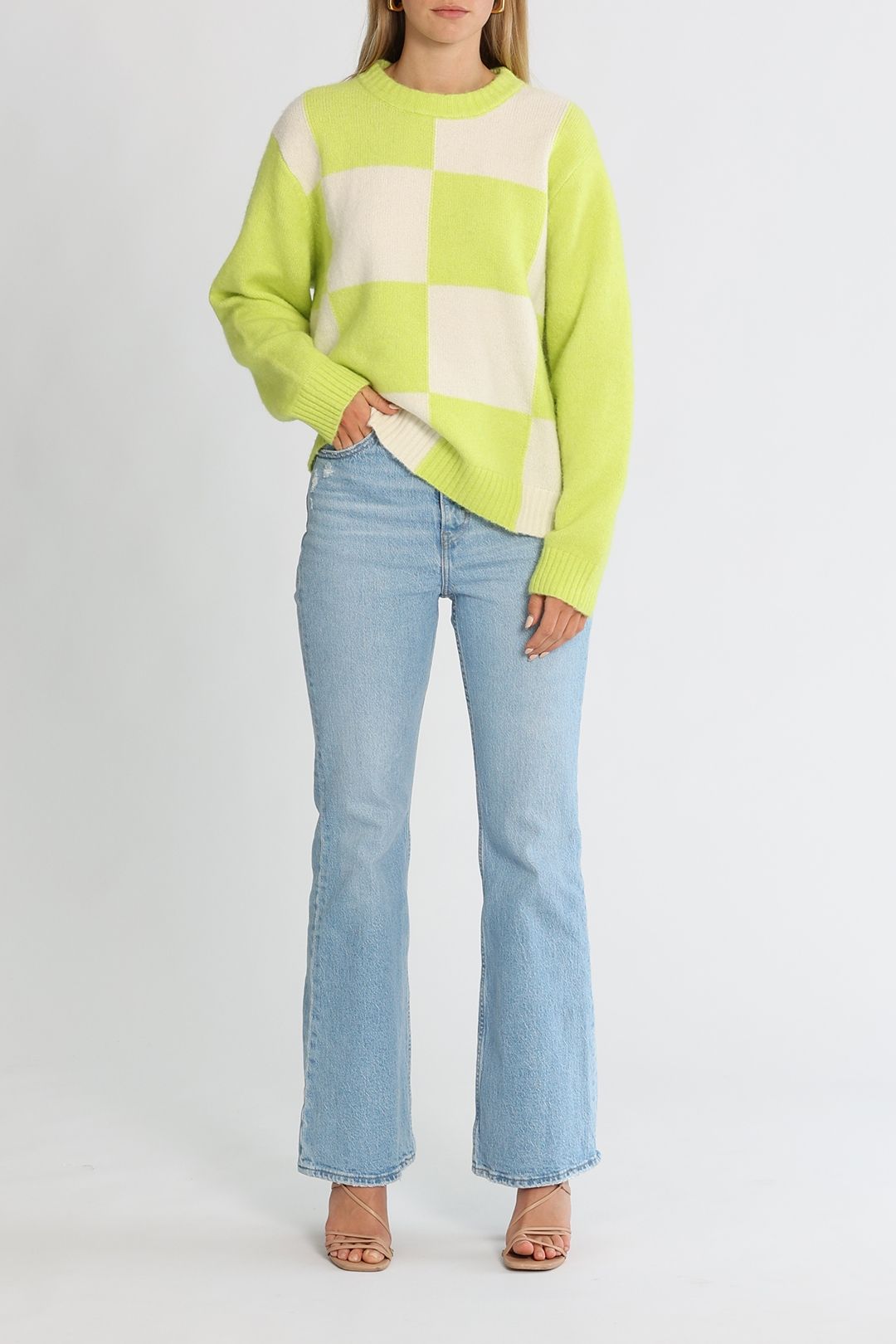 Baum und Pferdgarten Cecilee Check Knit Lime
