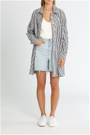 Bohemian Traders Black And White Stripe Shirt