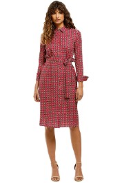 Cecillia-Button-Down-Shirt-Dress-Red-Multi-Front