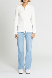 Clea Elodie Rib Knit White