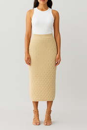 dress hire brunch ARCAA Sierra Skirt in Oat