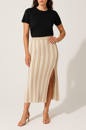 Dress Hire brunch arcaa Odessa Skirt in Taupe & Cream