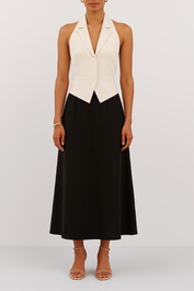 dress hire brunch DISSH	Liberty Cream Halter Vest sleeveless