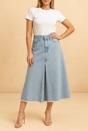 Dress Hire Brunch Nobody Denim Charter Skirt Blue