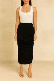 Dress Hire Brunch Sass & Bide	Ceilita Midi Skirt Black