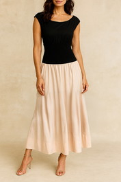 Dress Hire Brunch Veronika Maine Colour Block Gathered Dress