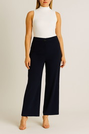 Dress Hire Brunch Veronika Maine Wide Leg Pant in Dark Ink Navy
