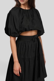 dress hire casual aere Puff Ball Poplin Top