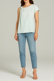 Dress hire casual CUE	Pale Blue Asymmetric Neck Top Asymmetric