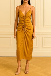 Dress Hire cocktail event INCU Temple Ruched Front Dress Midi