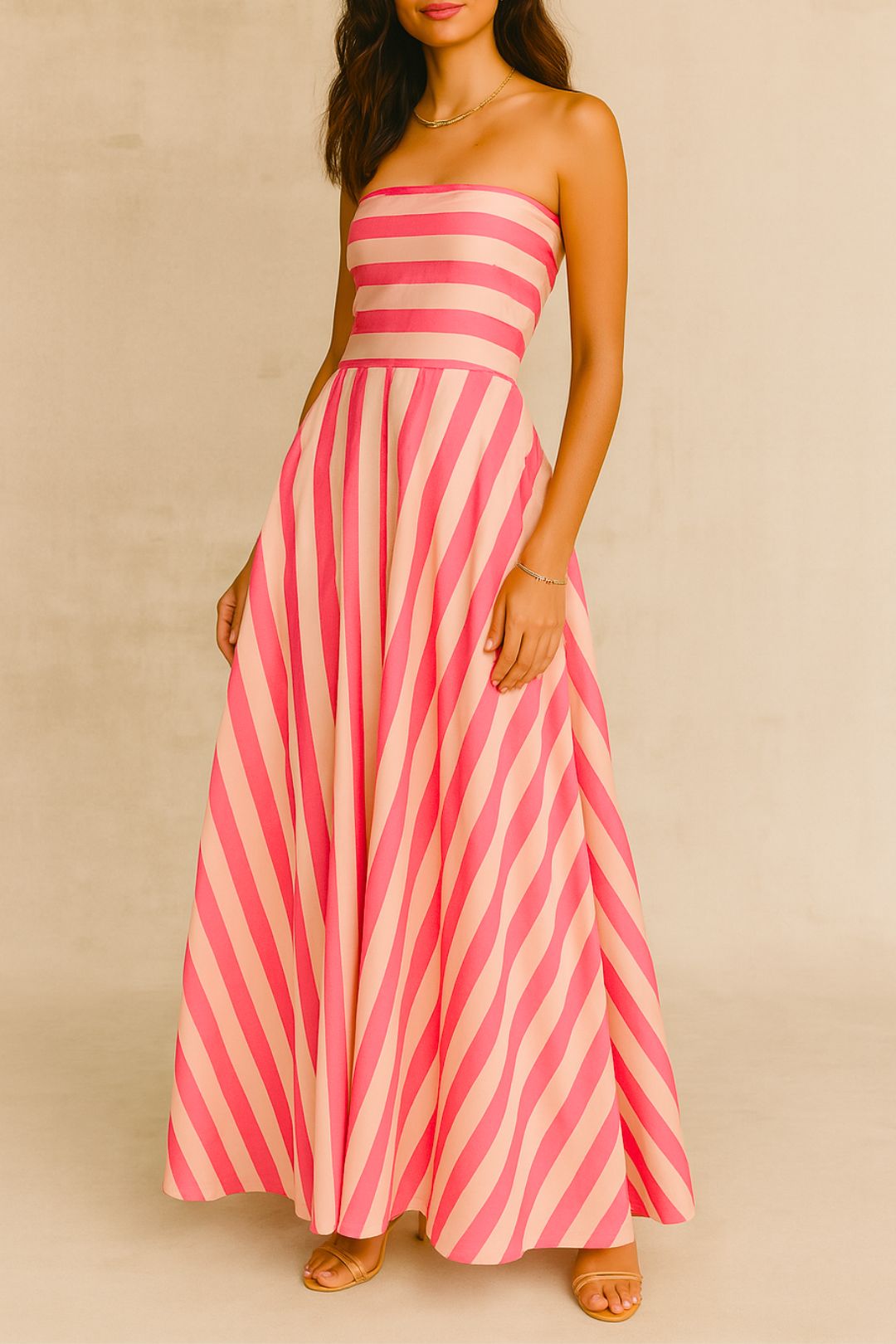 Dress Hire Cocktail Party Aston Studio Hazel Dress - Candy Stripe