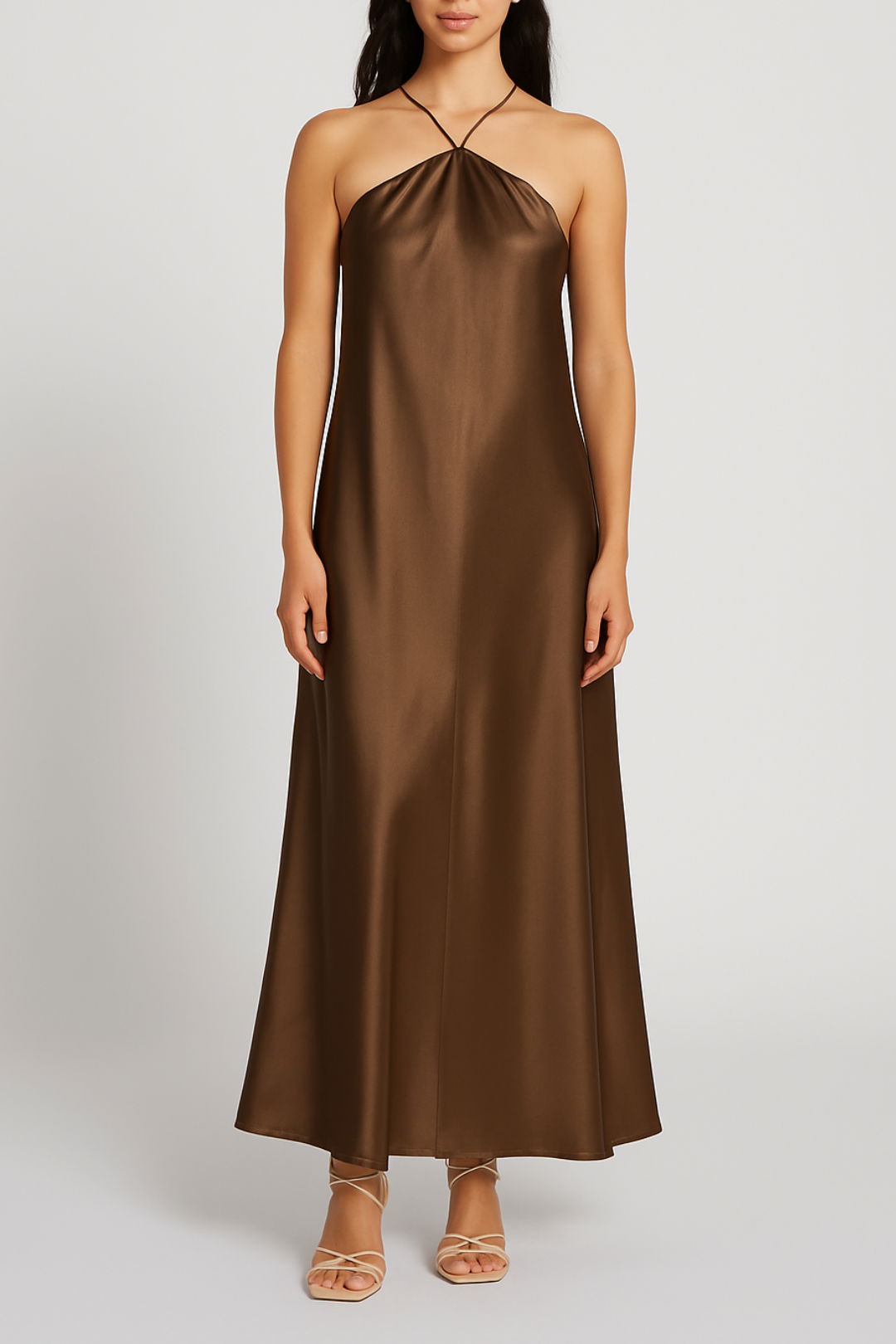 Dress Hire cocktail party By Malene Birger	Reganne Satin-Crepe Maxi Dress