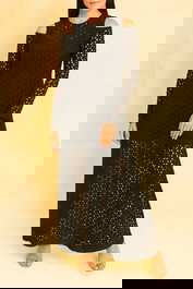 Dress Hire cocktail party KITX Black Embellished Midi Dress Cold Shoulder