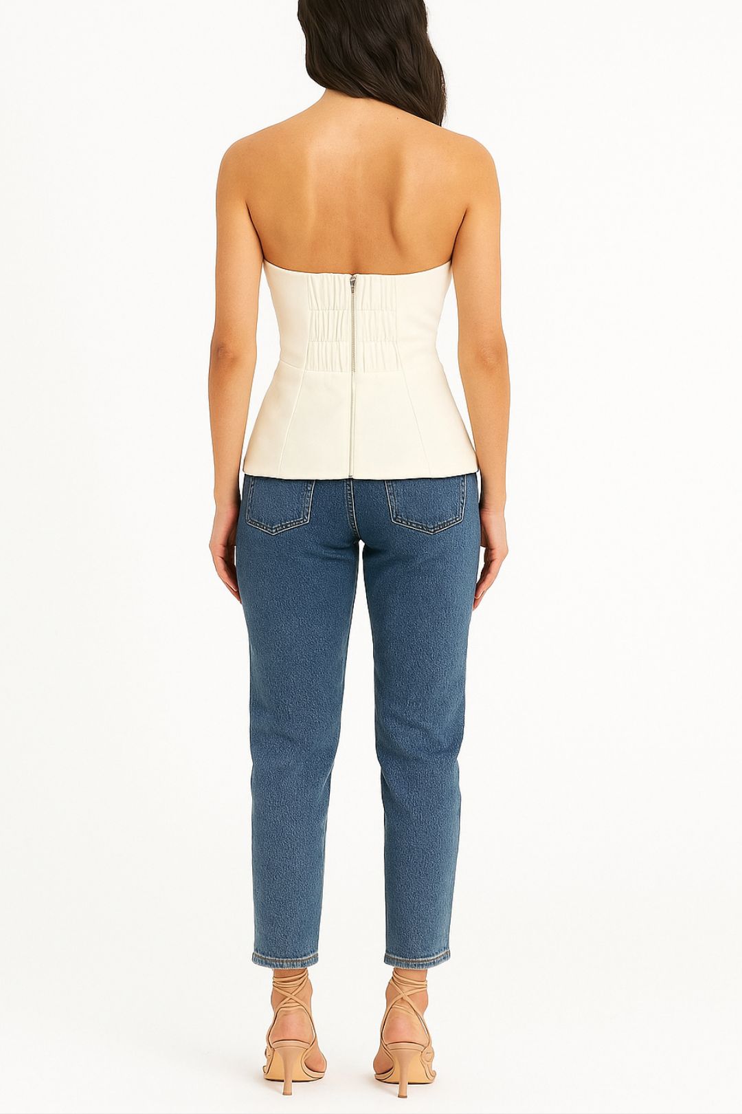 Dress Hire date night Dissh FRANCES CREAM STRAPLESS TOP