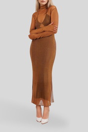 Dress hire evening camilla and marc Jade Midi Knit Dress - Bronze