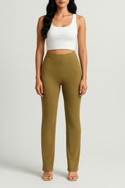 Dress Hire Daytime One Mile Knit Pants in Khaki