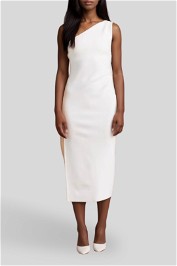 Dress Hire Evening Party Races Bec and Bridge - Be Mine Asymmetric Dress - White