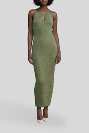 Dress hire evening event Posse	Roslyn Dress Olive Sparkle