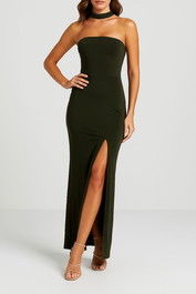 Dress Hire Formal Nookie Olive Cosmopolitan Maxi Dress Green