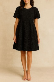 Dress Hire Party YAS 3D Textured Mini Dress Black