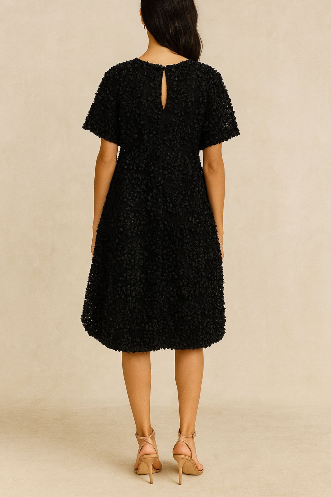 Dress Hire Party YAS 3D Textured Mini Dress Black