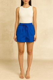 Dress Hire resort aston studio HARVEY SHORT IN SAPPHIRE blue