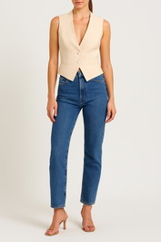 Dress hire work event CUE Tailored Vest - Beige