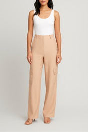 Dress hire work function CUE Cotton Linen Utility Pant