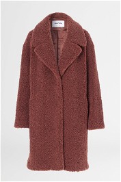 Ena Pelly Longline Teddy Jacket Coco