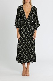 Ganni Margarita Printed Midi Dress