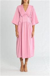 Ganni Moonlight Smocked Dress