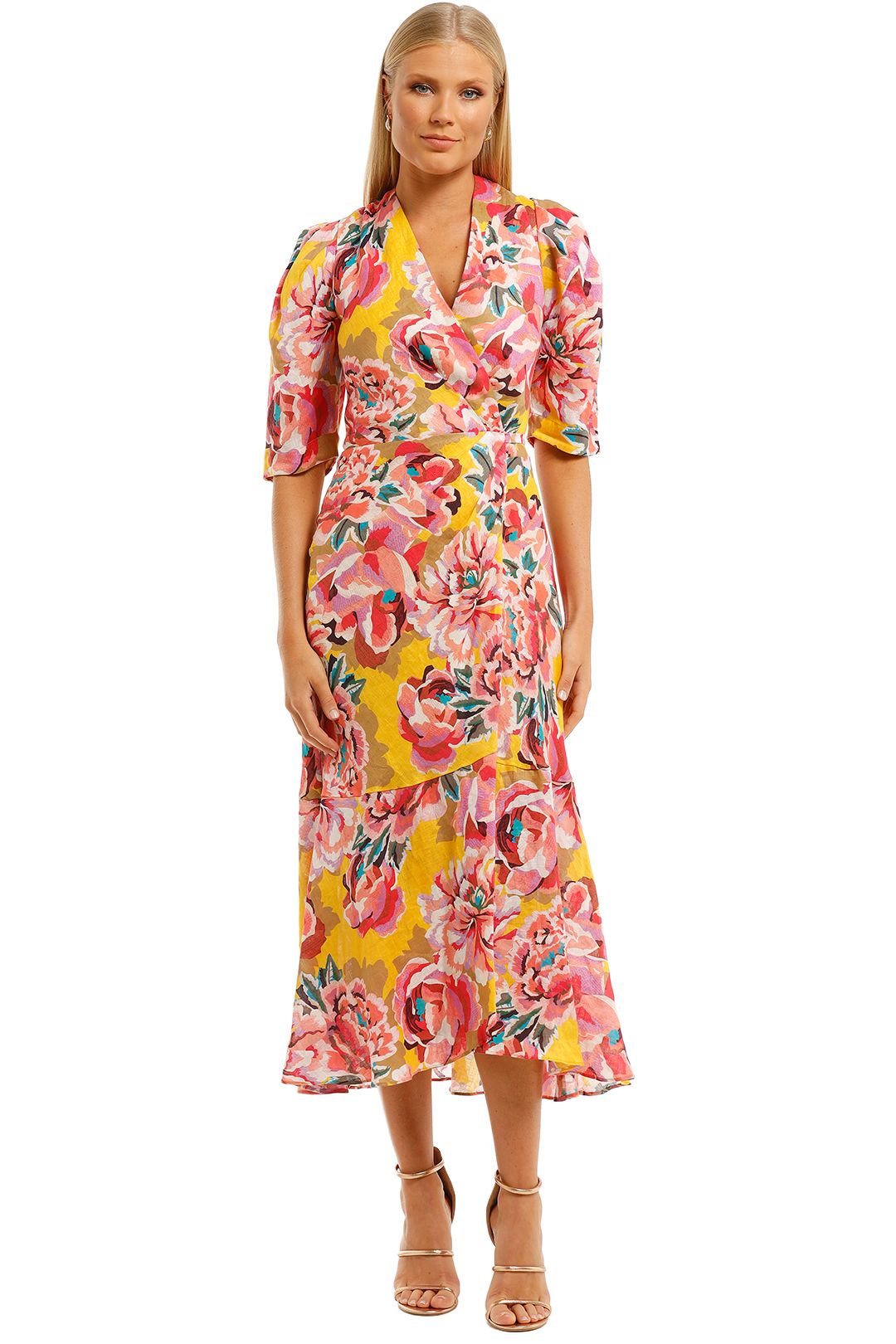 Ginger & Smart - Flourish Wrap Dress - Yellow