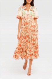 Hemant & Nandita Nova Midi Dress in Floral balloon