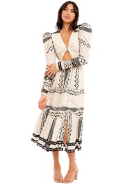 Hemant & Nandita Twisted Yoke Midi dress