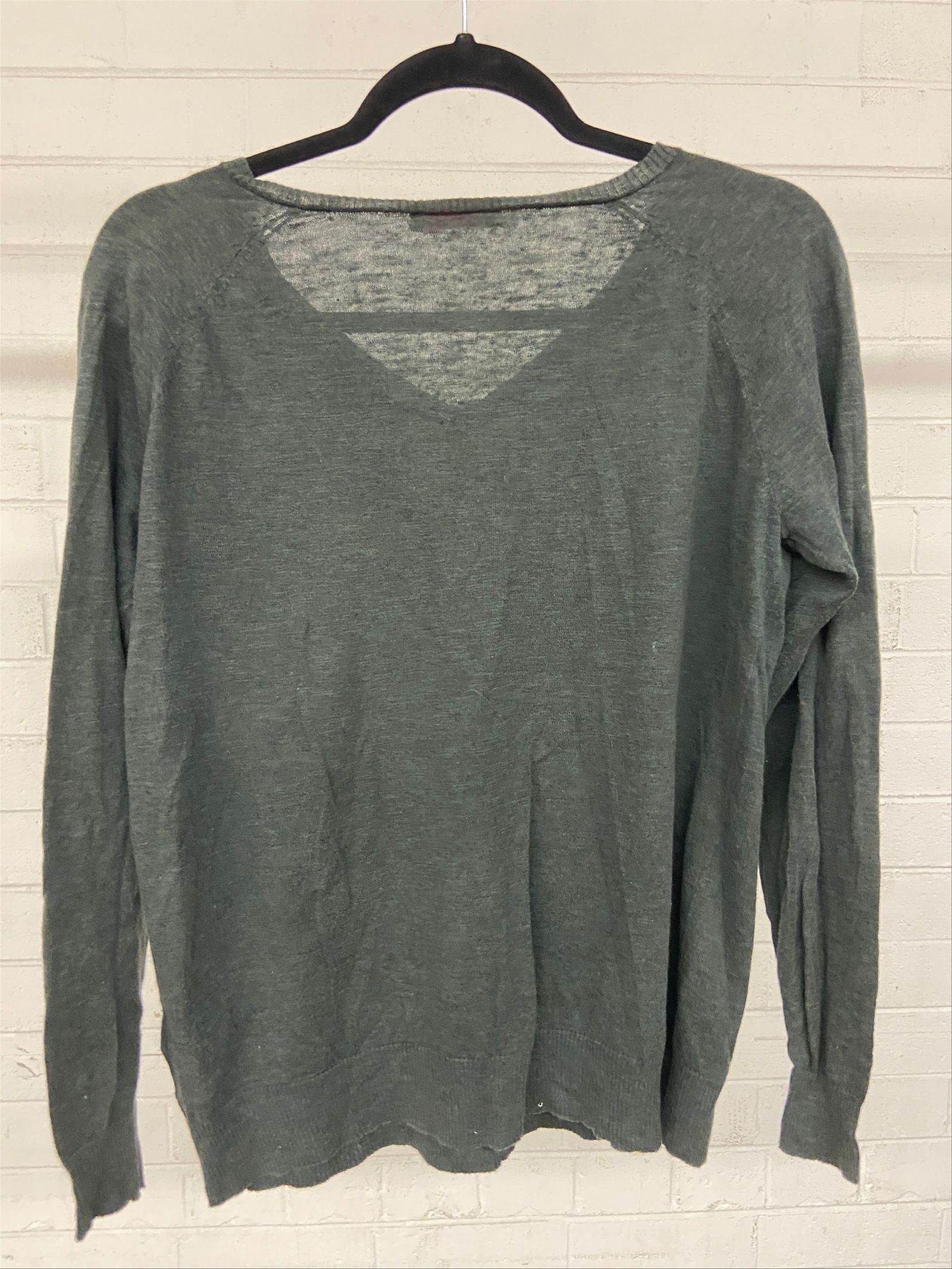 Sass and Bide Moda V Neck Knit Top in Grey