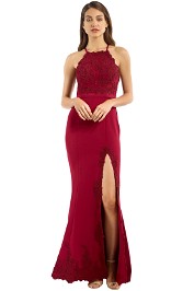 Jadore - JX053 - Serena Gown - Wine - Front