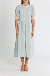 Jillian Boustred Pleat Dress Powder Blue
