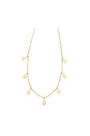 Jolie and Deen - Teardrop Necklace - Gold - Side