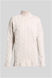 Jump - Beige Textured Stitch Pullover