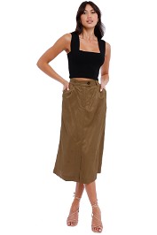 Kate Sylvester Avis Skirt in Khaki green