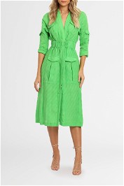 KITX Linen Safari Dress Green