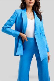Palm Oversized Blazer - Diva Blue