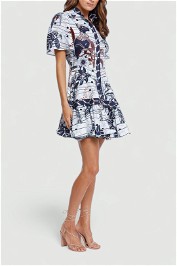 LEO LIN La Casa Linen Mini Dress floral