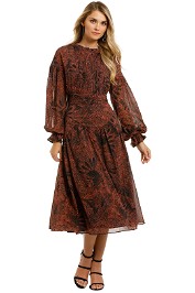 Lover-Lonesome-Dove-Pintuck-Midi-Dress-Black-Front