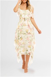 Ministry of Style Garden Party Ruffle Midi Dress floral