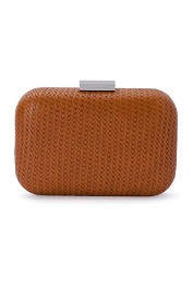 Olga Berg - Liza Woven Emboss Pod - Tan - Front